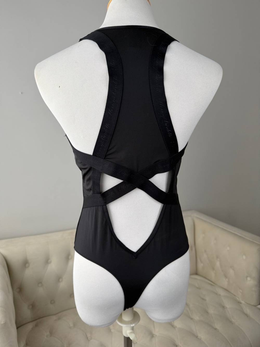 Honey Birdette Black Strappy Back Chemise